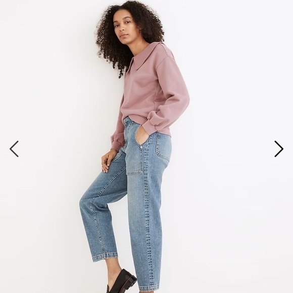 Nwt Madewell Cotton Collared Sweatshirt - Picture 1 of 13